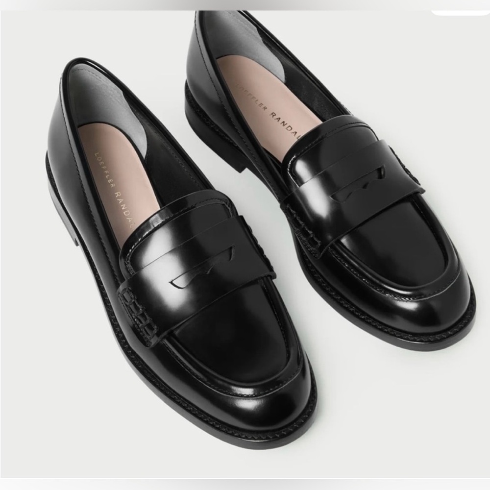 Loeffler Randall Black Leather Loafers - Picture 8 of 10